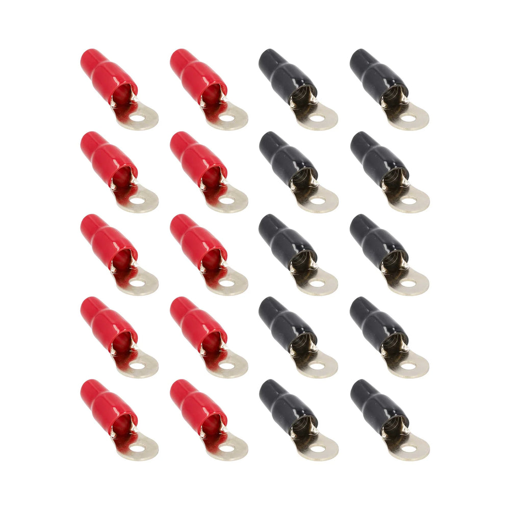 4AWG 1/4IN GOLD RING TERMINALS 20 PK