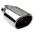 OVAL ROUND ANGLE SS EXHAUST TIP 2.50IN ID / 3.40INX4.40IN OD