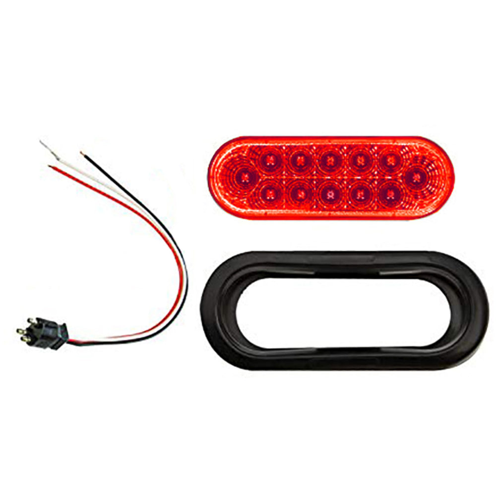 LIGHTING LED KIT RED LED 6IN S/T/T LIGHT W/GROMMET AND PLUG