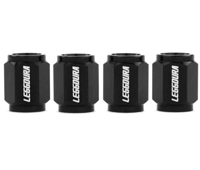 Project Kics Leggdura Racing Valve Cap Set Black