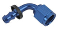 Fragola -8AN Nut x -6AN 90 Degree Push-Lite Hose End For Fuel Cell Conversion - Blue