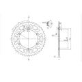 BikeMaster Kawasaki Rear Steel Sprocket 520 48T - Black