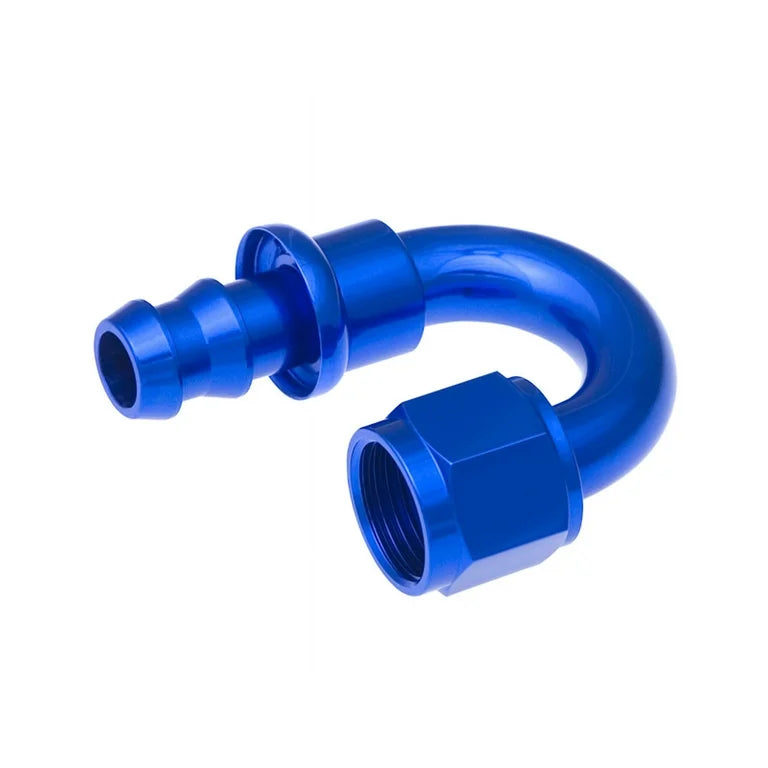 04 180 DEGREE AN/JIC HOSE END PUSH LOCK BLACK