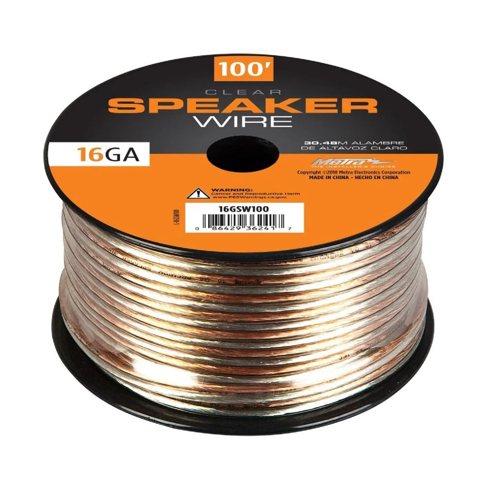 SPEAKER WIRE 16GA CLEAR 100FT - VICE SERIES