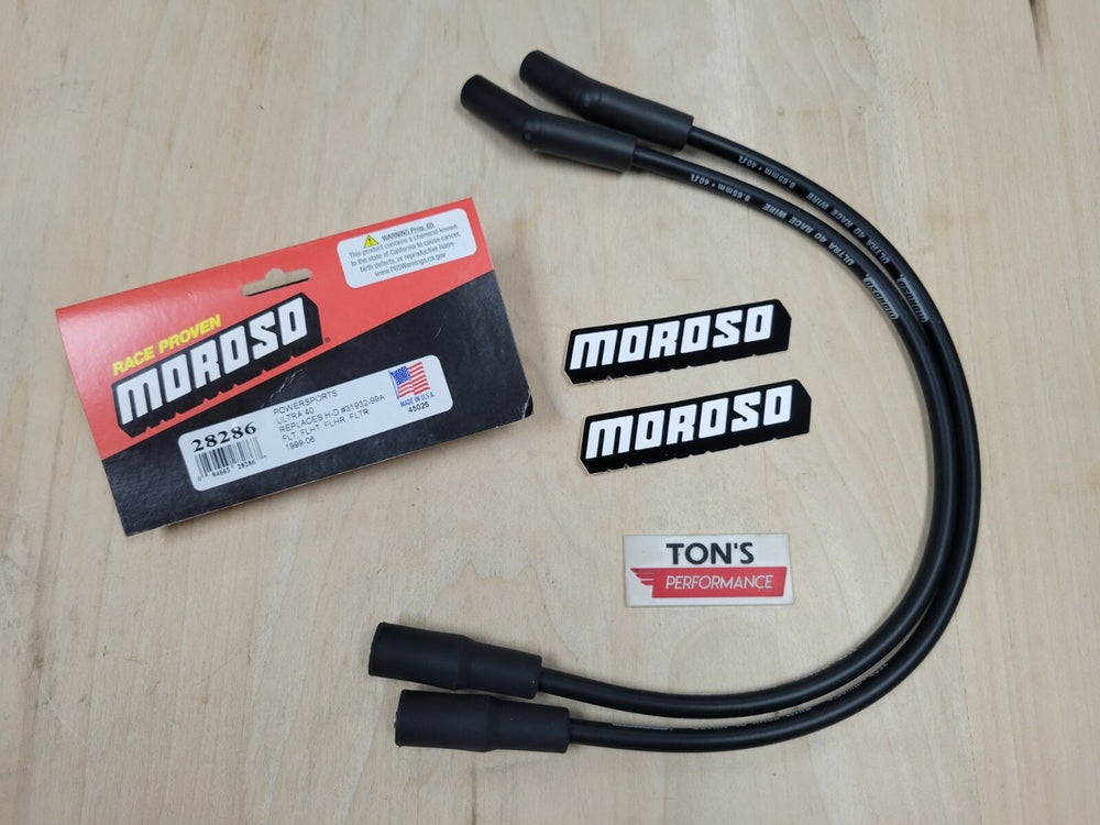 Moroso 99-08 Harley-Davidson FLT/FLHT/FLHR/FLTR Ultra 40 Wire Set - Black