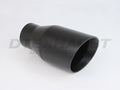 BLACK POWDER COATED 3.5IN ANGLE DOUBLE WALL BLK EXHAUST TIP 2.25IN ID / 3.5IN OD
