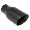 BLACK POWDER COATED 3.5IN ANGLE DOUBLE WALL BLK EXHAUST TIP 2.25IN ID / 3.5IN OD