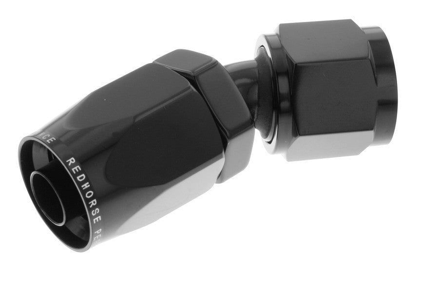 12 30 DEGREE FEMALE ALUMINUM HOSE END BLACK