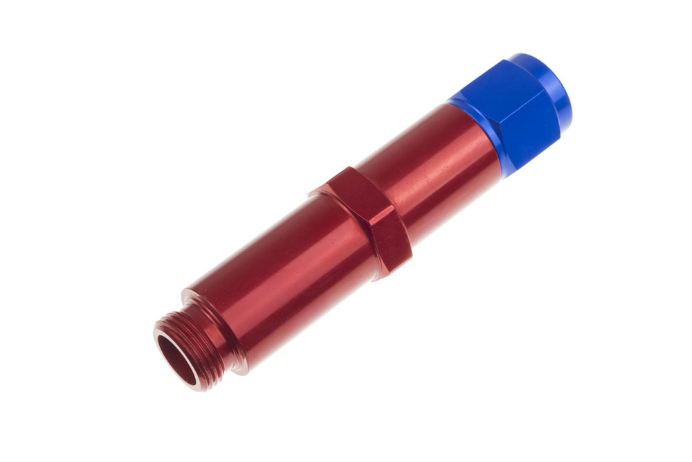 DUAL FEED BOWL INLET FITTING 6 AN X 9/16IN 24 WITH SWIVEL END BLUE/RED 2PCS/