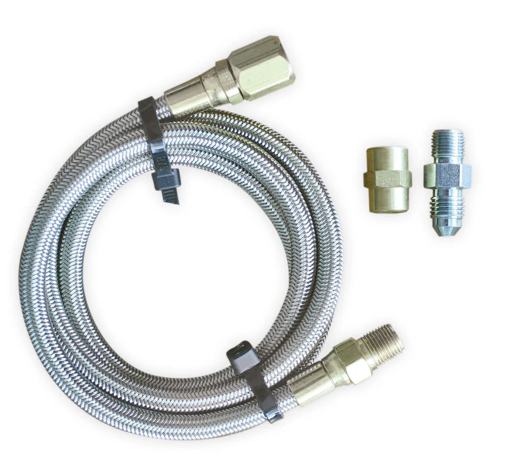 STEEL BRAIDED GAUGE LINE 24 WITH BLOCK FITTING