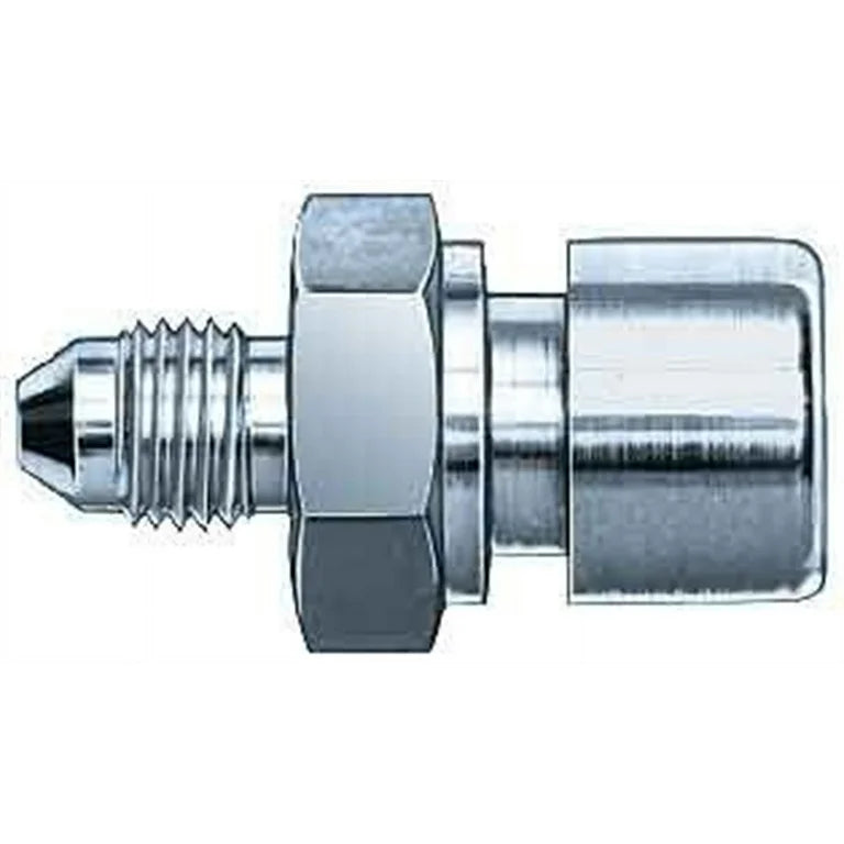 #4 To 3/8-24 Inverted Female Steel Adapter