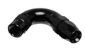 Vibrant -3AN 120 Degree High Flow Hose End Fitting for PTFE Lined Flex Hose - Aluminum