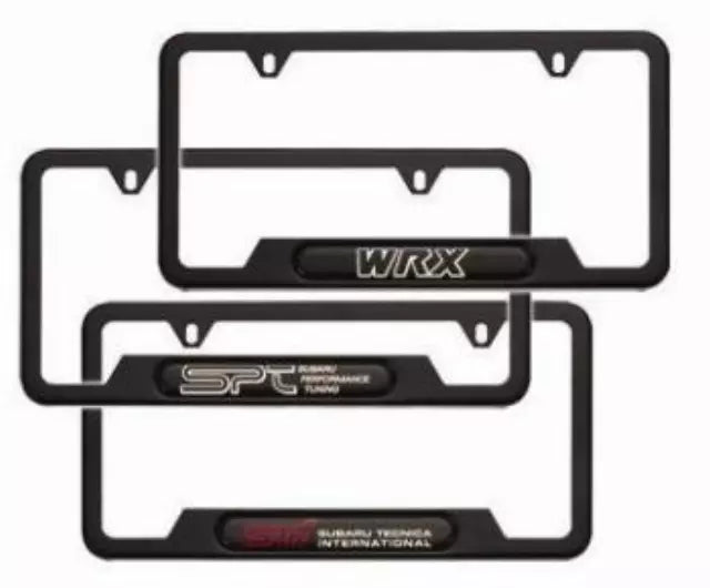 STI License Plate Frame Matte Black