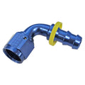 Fragola -8AN Push-Lite End 90 Degree - Blue