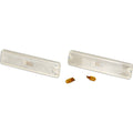 Clear Side Marker Lamp Set (2) w/ 2 Amber Bulbs for 87-95 YJ Wrangler RT Off Road