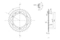 BikeMaster Husaberg Husqvarna KTM Rear Steel Sprocket 520 40T - Black