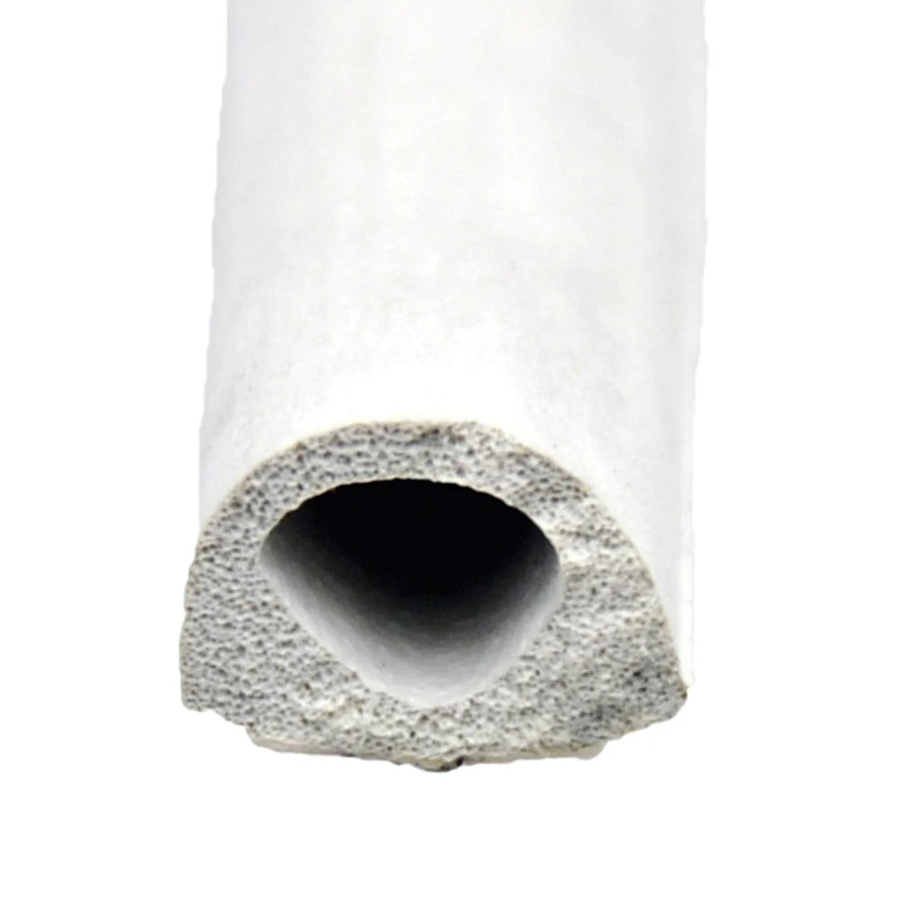 TRAILER WEATHERSTRIPPING NON RIBBED D SEAL W/TAPEWHITE
