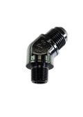 Fragola -10AN x 3/8 NPT 45 Degree Adapter - Black