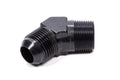 Fragola -10AN x 3/8 NPT 45 Degree Adapter - Black