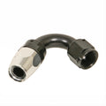Russell Performance -10 AN Black/Silver 120 Degree Tight Radius Full Flow Swivel Hose End