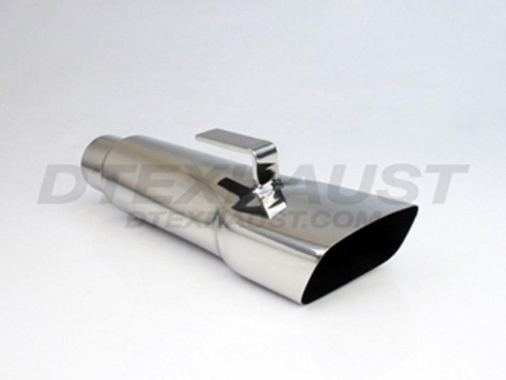 MOPAR RECTANGULAR SLANT 14IN VINTAGE SS EXHAUST TIP 2.25IN ID/3.75INX2.00IN OD