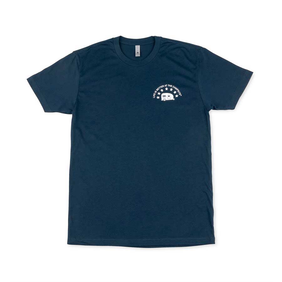 LIFE IS BETTER AT THE CAMPSITE SHIRT EXPLORE USA NAVY XXLARGE