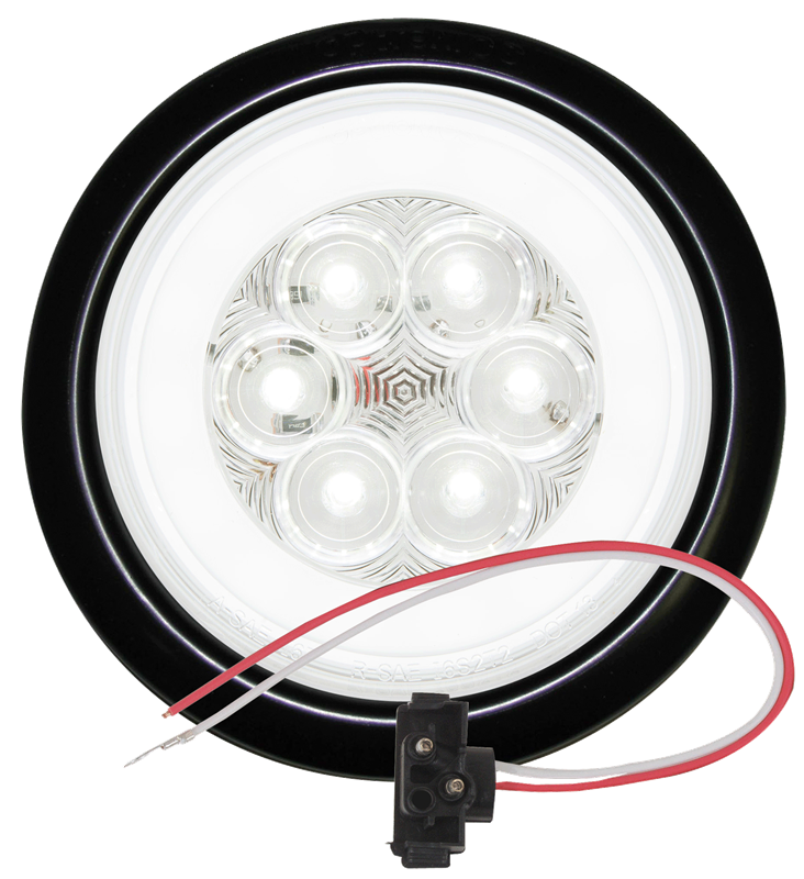 LED BACKUP GLOLT; ROUND; PL3; CLEAR