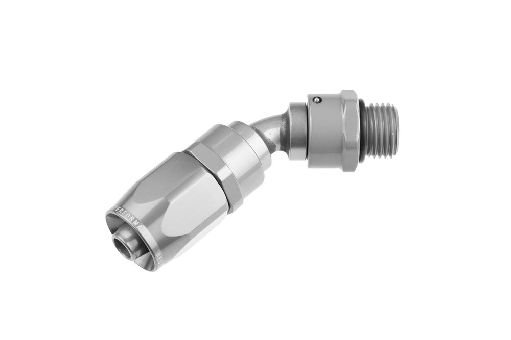 06 AN 45 DEGREE HOSE END WITH 06 ORB MALE ENDCLEAR