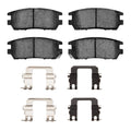 R1 90-00 Mitsubishi Montero Rear Semi Met Brake Pads and Hardware Kit