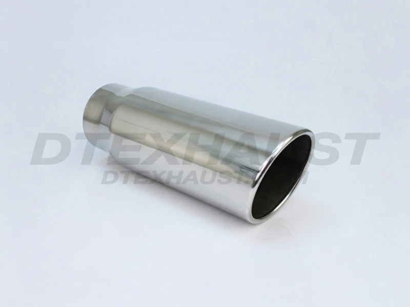 WELD ON 4.50INX12.00IN ROLLED SLANT DIESEL EXHAUST TIP 3.50IN ID / 4.50IN OD