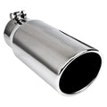 WELD ON 4.50INX12.00IN ROLLED SLANT DIESEL EXHAUST TIP 3.50IN ID / 4.50IN OD