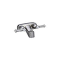 DESIGNER RV TUB & SHOWER DIVERTER FAUCET BRUSHED SATIN NICKEL
