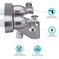 DESIGNER RV TUB & SHOWER DIVERTER FAUCET BRUSHED SATIN NICKEL