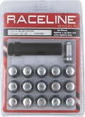 Raceline Spline Lug Nut Kit with Spline Key 1/2in-20 - 16 Pack - Chrome