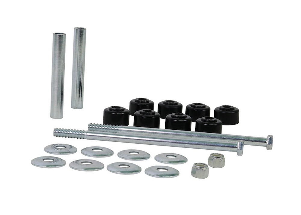 Sway bar - mount bushing 8 Bushings 2 Tubes 8 Washers 2 Nuts 2 Bolts Grease