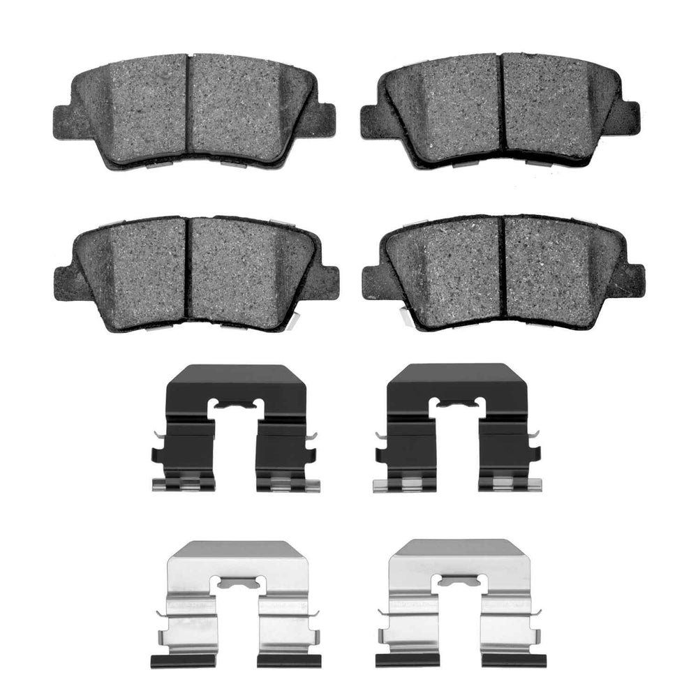 R1 07-13 Kia Amanti Rear Semi Met Brake Pads and Hardware Kit