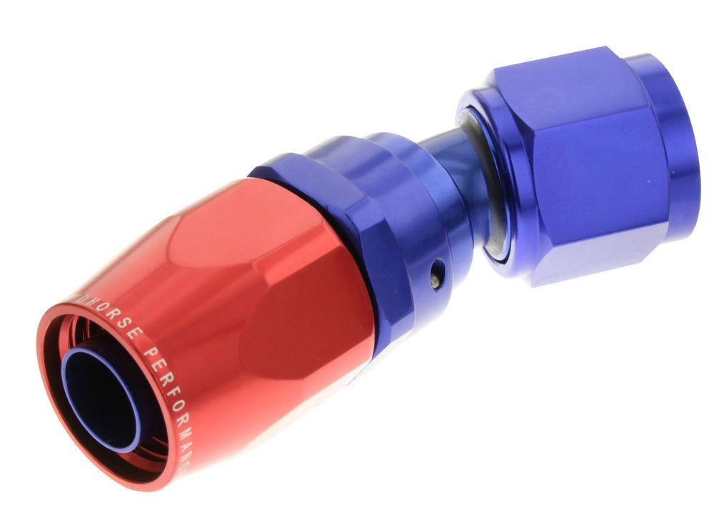 10 30 DEGREE FEMALE ALUMINUM HOSE END BLACK