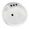 SINK 17X20 WHITE ABS OVAL W/OVERFLOW