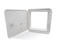 LARGE 30/50 AMP ELECTRIC CABLE HATCH THUMB LOCK POLAR WHITE