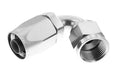 12 120 DEG FEMALE ALUMINUM HOSE END NONSWIVEL CLEAR