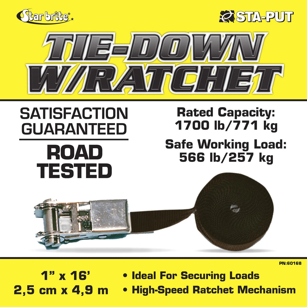 MULTI-PURPOSE TIE DOWN WITH STAINLE