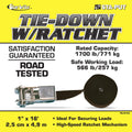 MULTI-PURPOSE TIE DOWN WITH STAINLE