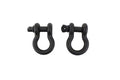 Fishbone Offroad D Ring 3/4In Gloss - Black 2 Piece Set