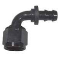Fragola -8AN Nut x -6AN 90 Degree Push-Lite Hose End For Fuel Cell Conversion - Black
