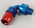 Russell Performance -8 AN Red/Blue 90 Degree Full Flow Swivel Pipe Thread Hose End (With 3/8in NPT)