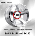 Vision Wheel CHR CVRD BOLTON VIS 390 CAP C390-8V