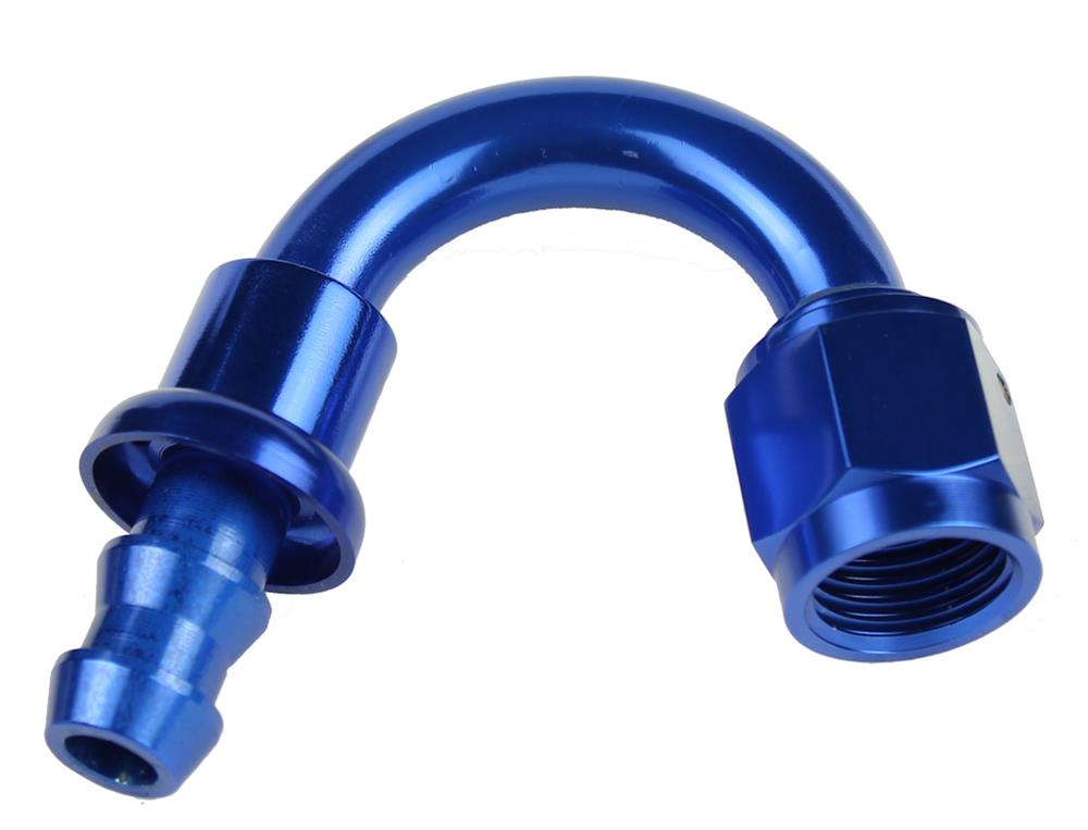 12 150 DEGREE AN/JIC HOSE END PUSH LOCK BLUE