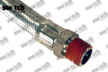 21IN S.S. BRAIDED LEADER HOSE W/ CHECK VALVE (1/4INM TO 1/4INM NPT SWIVEL)
