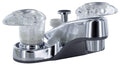 BATHROOM DIVERTER FAUCET 4IN 2 LEVER 1/4 TURN PLASTIC CHROME