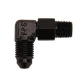 Fragola -4AN x 1/8 NPT 90 Degree Swivel - Black